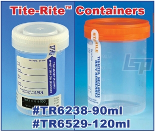 Picture of STERILE, 120ml (4oz) Tite-Rite Container (78mmH), Ind.Wrap 100/case