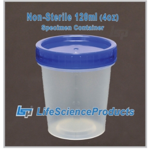 Picture of 4oz. (120ml) Non-Sterile, 1/4-Turn 62mmØ Spec. Cont., Bulk 500/case