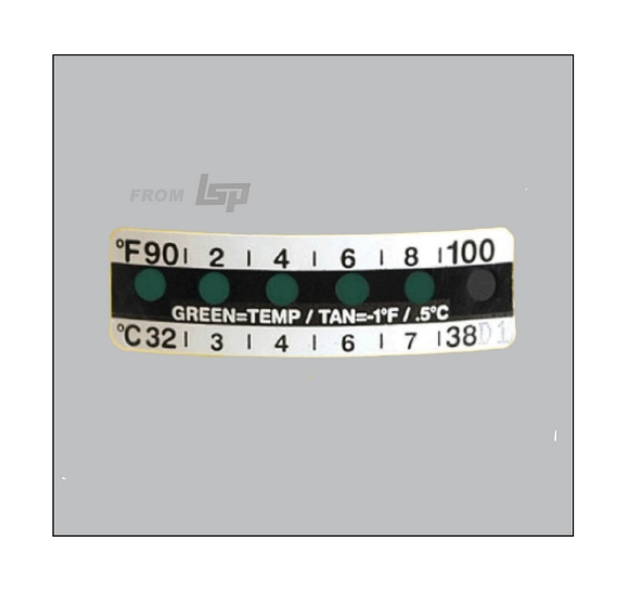 Picture of Temperature Indicator Strip, Liquid Crystal with adhesive, 500/pack