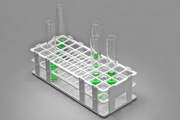 Picture of No·Wire Rack, For 16-20mm tubes & 15ml conical tubes, 40-place (4x10) Submersible, Stackable, Autoclavable Rack, 1 each