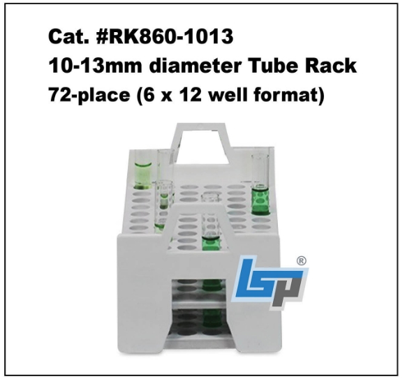 Picture of Stack·Rack, For 10-13mm tubes, 72-place (6x12) Autoclavable Stackable Rack, 1 each