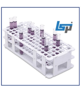 Picture of No·Wire™ GRIP Rack, For 10-13mm test tubes & culture tubes, 90-place (6x15) Submersible, Stackable, Autoclavable Rack, 1 each