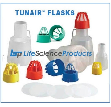 Picture of TUNAIR™ Erlenmeyer Shake Flasks with Baffles, Reusable Polypropylene