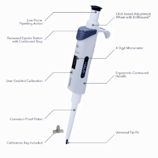 Picture of HAL0™ Adjustable Pipèttor, 1-10µL Range, 1 each