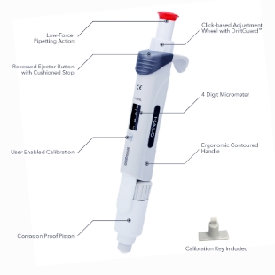 Picture of HAL0™ Adjustable Pipèttor, 0.5-5mL Range, 1 each