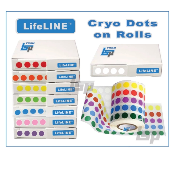 Picture of LifeLINE Brand - Cryo Dots on Rolls, Circular Labels