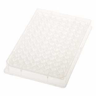 Picture of 96-well Plate, 0.4mL, PP, Round Well, Round Bottom, Non-sterile, 5/sleeve, 50/case