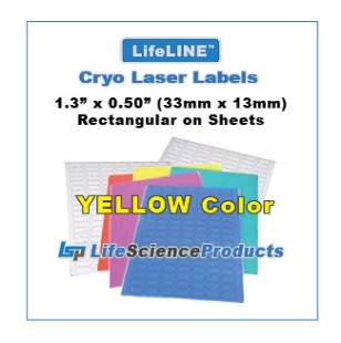 Picture of LSP's LifeLINE™ - Color - Cryo·Laser Lábels, 1.3"(1.28") x 0.50" (33mm x 13mm) Rectangular, 20 sheets, 1,700/pack