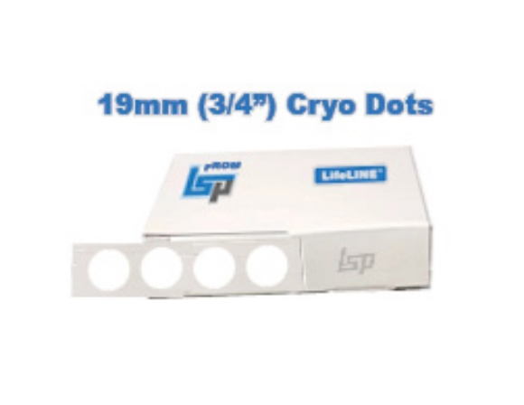 Picture of White, 19mm (3/4"/0.75") Cryo·Dots Circular Lαbels on Roll, 1000/roll