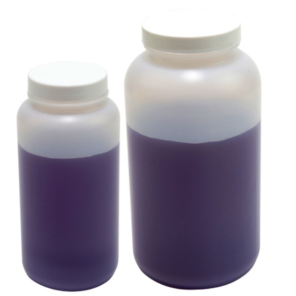 Picture of 500ml Wide Mouth Bottles, HDPE Bottles w/closures, 12/pack