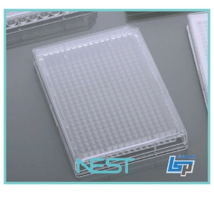 Picture of Nest 384 Well Cell Culture Treated Plαte, Clear, Flat bottom, Square Wells, TC, Sterile, 1/pack, 100/case