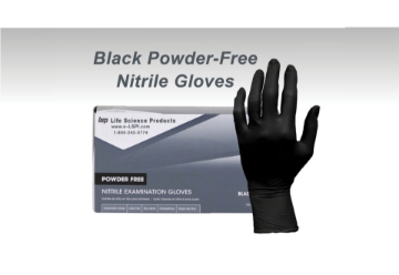 Picture of (10x100/cs, 1000/cs) BLACK 4.0mil Powder-Free Exam Nitrile Gloves, MicroTextured Grip