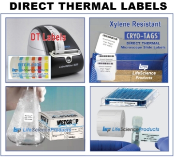 Picture of Direct Thermal Labels - DT CryoBabies, DT CryoTags, DT CryoSpots, DT Xylene Resistant, DT WetGrip