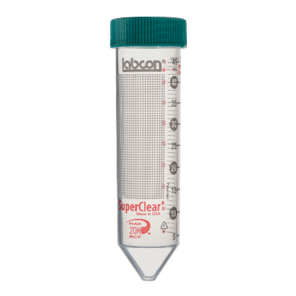 Picture of Labcon - 50mL SuperClear® Centrifuge Tubes with Flat Caps, In IntegraPACK®, Sterile 500/case