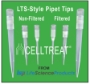 Picture of Buy 3, Get 1 FREE - CellTreat - LTS-compatible (LfTS), Low-force Tip Solution Pipet Tips, CHOOSE Reloads, Racks in Non-Filtered or Filtered