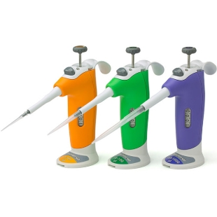 Picture of Ovatiòn Pipettòr Starter Set- Mechanical Volume Adjust Pipettòrs, Includes 10µL, 100µL, & 1000µL (M) sizes, Set of 3