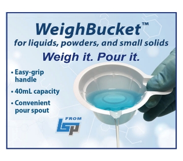 Picture of WeighBucket™ - 40mL Weigh Boat for Liquids, Powders, and Solids, 500/pack