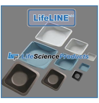 Picture of LifeLINE™ - Square Shaped, Disposable Polystyrene Weigh Dishes, Anti-Static, 500/pack