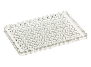 Picture of MOST POPULAR - 96 well PCR plates (FAST Type for ABI®), Low-Profile 0.1mL per well, Semi Skirted, A1 Cut, Natural, 10 plates/pack