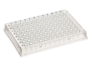 Picture of MOST POPULAR - 96-well PCR plates, Low-Profile 0.1mL per well, Bio-Rad® Type, Full Skirted, A12 Cut, Natural, 10 plates/pack