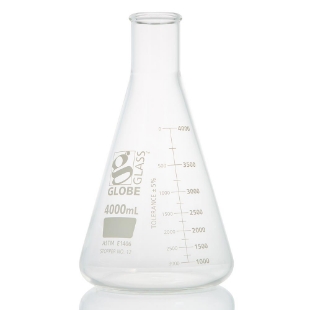 Picture of 4 liter Borosilicate Glàss Erlènmeyer Flàsks, 1 each