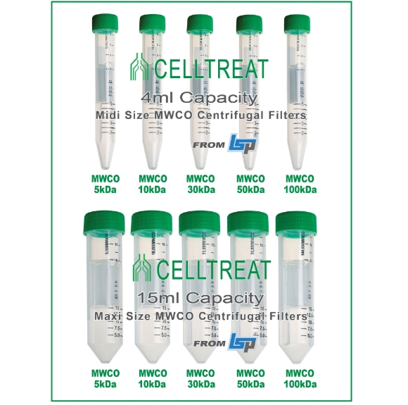 Picture of CELLTREAT® - Centrifugal MWCO (aka NMWL) Ultra Filter Membrane Units, 8 units/pack