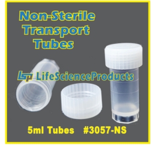 Picture of Non-Sterile, 5ml Transpòrt·Tubès (Polyethylene) with Natural ScrewCap (Polyethylene), 1000/case