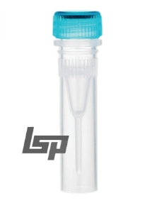 Picture of Sterile 0.5ml Screw-Cap-Tubes with attached Screw Cap, Self-Standing, Non-Graduated, (20 bags of 50) 1000/pack