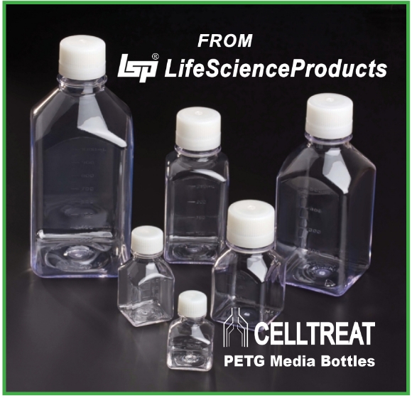 Picture of CELLTREAT - Sterile Square Media Bottles (PETG)