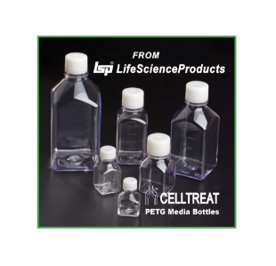 Picture of Sterile, 60mL Mèdia Bottlè, Square PETG, Individually Wrapped, 1/bag, 24/case