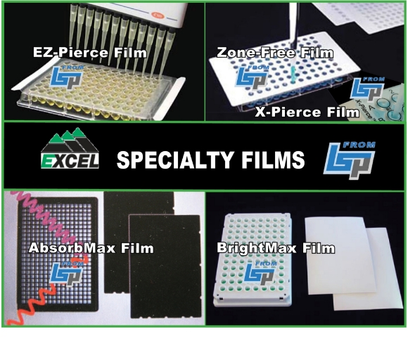 Picture of EXCEL - X-Pierce, EZ-Pierce, Zone-Free, AbsorbMax, and BrightMax Sealing Films