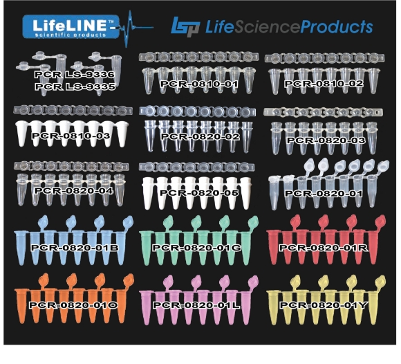 Picture of LifeLINE™ 0.1ml and 0.2ml PCR Tubes and 8-Strip Tubes