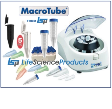 Picture of 5mL Five-O™ MacroTubes™ and MyFuge 5 series Centrifuge