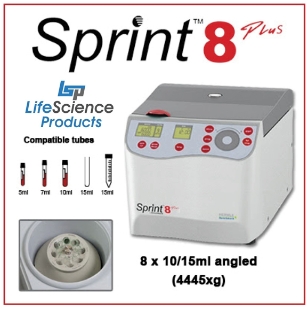 Picture of Sprìnt 8 Plus Clinical Centrifugè with 8 x 10ml fixed angle rotor, 115V