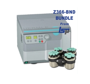 Picture of HERMLE Z366-BND Bundle - Includes Z366 Ambient Centrifuge with 4x250ml Swing-out rotors with buckets and 15ml and 50ml inserts