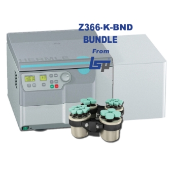 Picture of HERMLE Z366-K-BND Bundle - Includes Z366-K Refrigerated Centrifuge with 4x250ml Swing-out rotors with buckets and 15ml and 50ml inserts