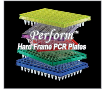 Picture of Perform™ 96-well and 384-well PCR Plates with Hard Frame Two-Component (PC/PP) Design, for ABI® and BioRad® Thermal Cyclers