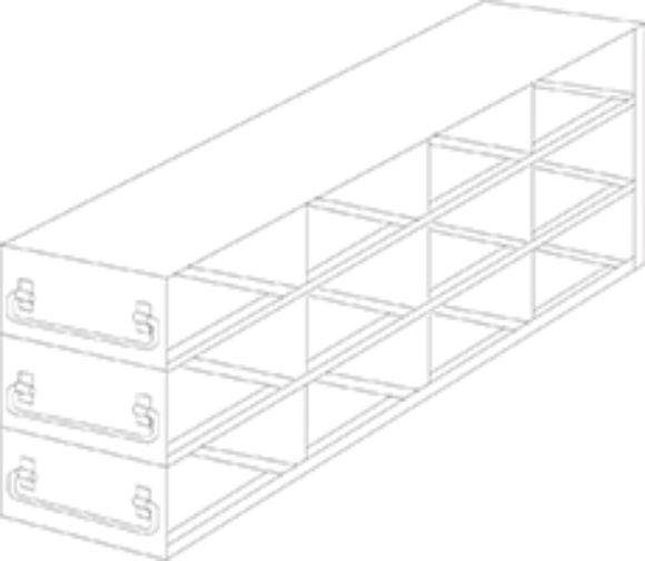 Picture of 12 box capacity, Upright Freezer Drawer Rack for 2" box