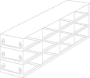 Picture of 12 box capacity, Upright Freezer Drawer Rack for 2" box