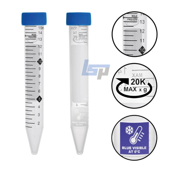 Picture of Optimum® - ProSeríes™ Sterile 15mL Conicαl Tubès, Resealable Bags, 20x25/case, 500/case