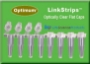 Picture of Optimum® LinkStrips™, Low Profile 0.1ml and 0.2ml 8-Tube PCR Strip Tubes with individually attached piercable optically clear Flat Caps