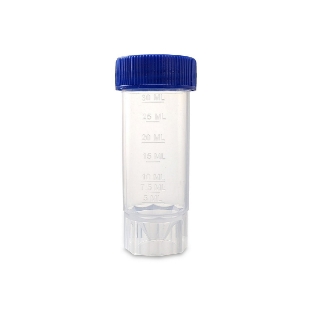 Picture of 30ml PP (29x84mm) Centrífuge Tubès with screw cap, Free-Standing, Sterile, 25 tubes/bag, 500/pack