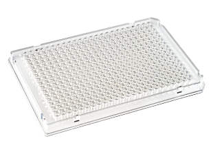 Picture of Perƒorm™ Brand - Two-Component 384-well - Full-Skirt PCR Plate, A24, P24, CLR Frame/CLR Wells PC Hard (Rigid) Frame and 30 µL PP Clear Wells, 10 x 10 plates/case, 100 plates/case 