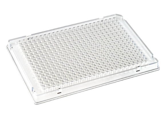 Picture of Perƒorm™ Brand - Two-Component 384-well - Full-Skirt PCR Plate, A24 notch, CLR Frame/CLR Wells PC Hard (Rigid) Frame and 30 µL PP Clear Wells, 10 x 10 plates/case, 100 plates/case 