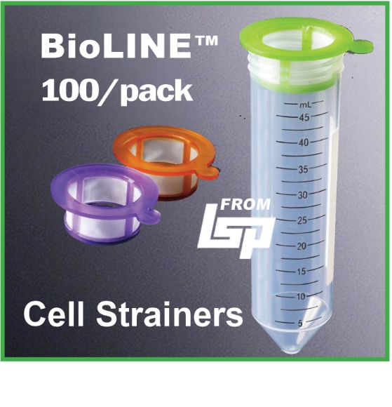 Picture of "BEST VALUE" - BioLINE™ Sterile Cell Filter Strainers, Individually Wrapped, 100/pack