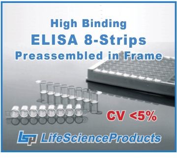 Picture of NEST Scientific - High Binding ELISA Immuno 12x8-strips, Clear, Preassembled in Plate Frame, High Binding, 50 frames/case