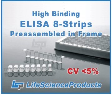 Picture of NEST Scientific - WHITE COLOR, ELISA Immuno 12x8-strips, Preassembled in Plate Frame, High Binding, 50 frames/case