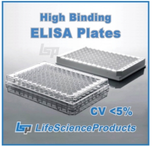 Picture of NEST Scientific- ELISA Immuno 96-well Plates, High Binding , with 400ul (350ul) Flat Clear Bottom Wells, 50/case