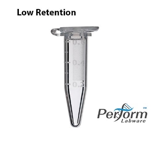 Picture of 0.5 mL Ultra Low Retention, Graduated Microcentrifuge Tube, Clear, 500/pack