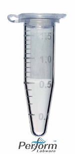 Picture of 1.5 mL Graduated Microcentrifuge Tube, Clear, 500/pack